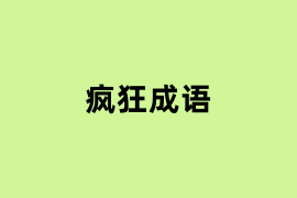 疯狂成语怎么用? 疯狂成语怎么用?
